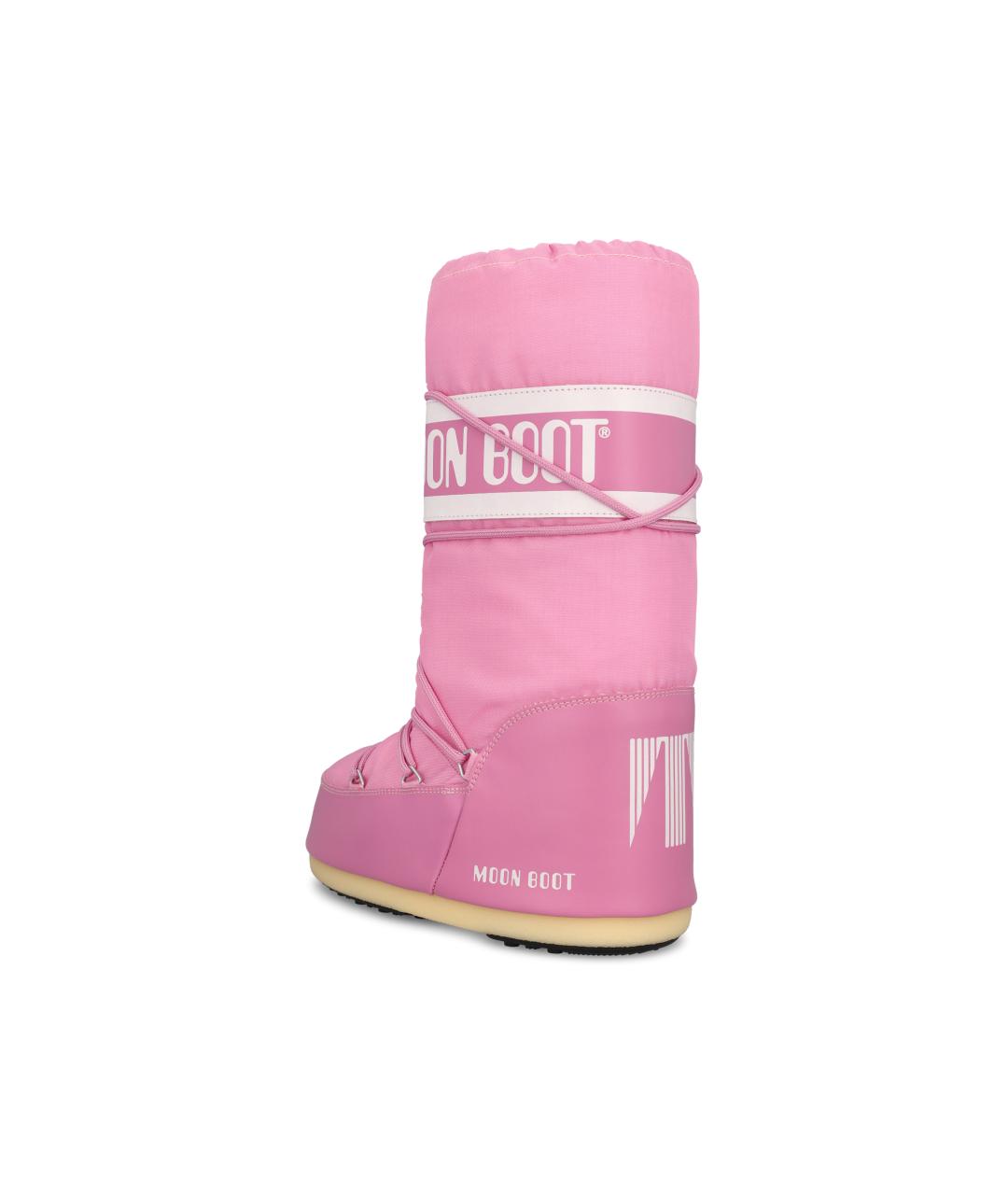 MOON BOOT Розовые синтетические сапоги, фото 3