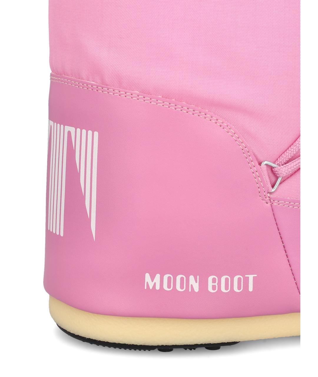 MOON BOOT Розовые синтетические сапоги, фото 4