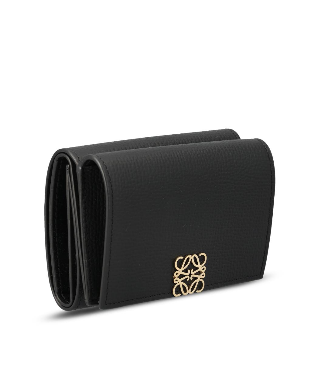 LOEWE Черный кожаный кошелек, фото 3