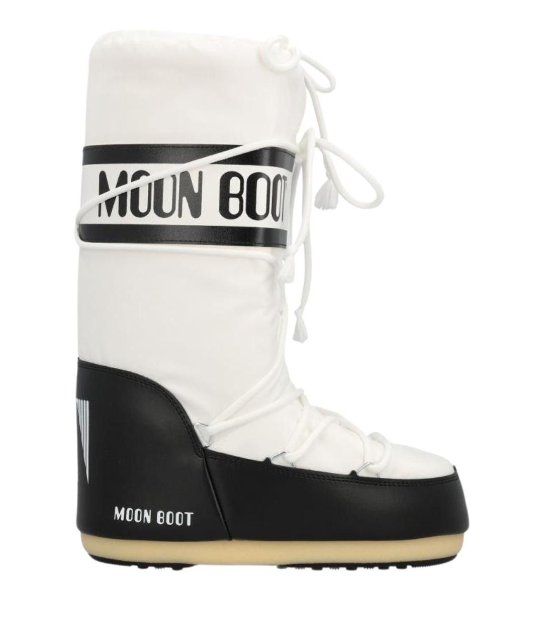 MOON BOOT Белые синтетические сапоги, фото 1