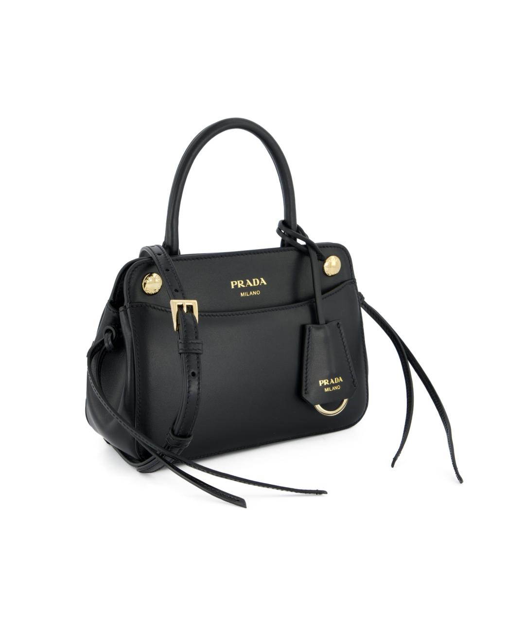 PRADA Черная кожаная сумка тоут, фото 3