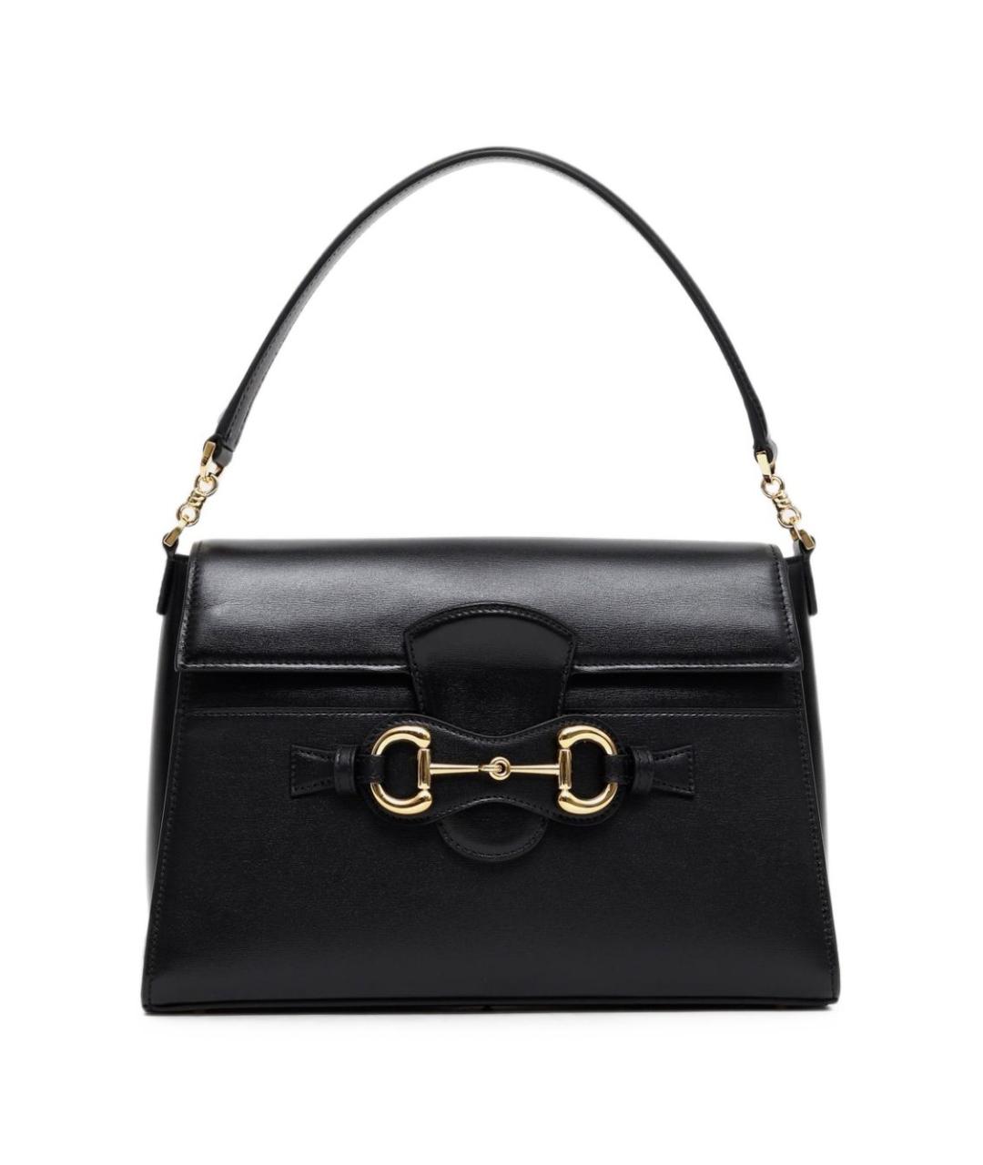 GUCCI Черная кожаная сумка через плечо, фото 1
