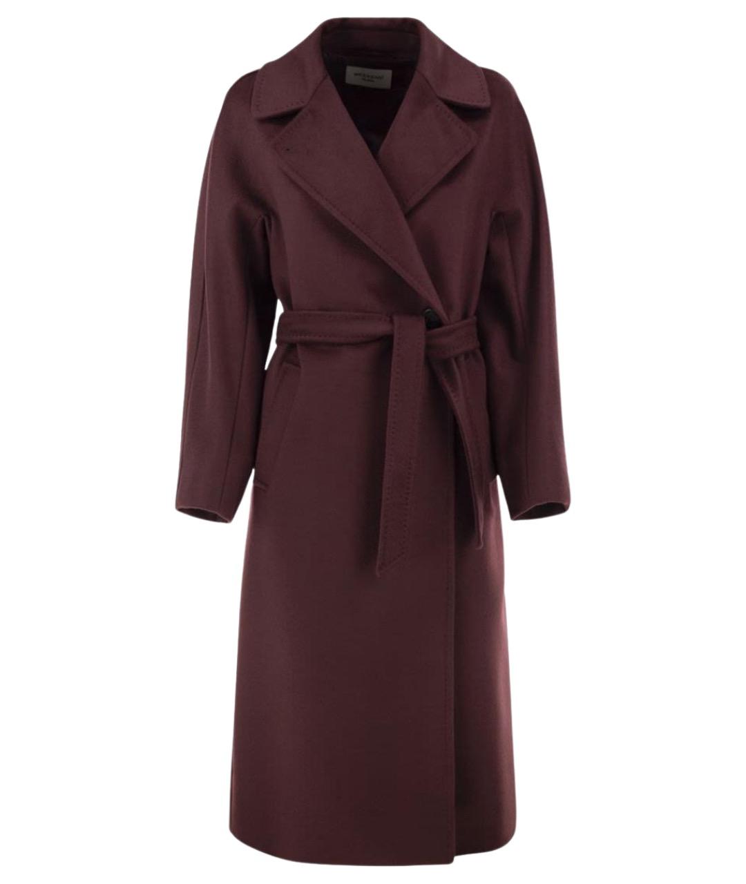 WEEKEND MAX MARA Бордовое шерстяное пальто, фото 1