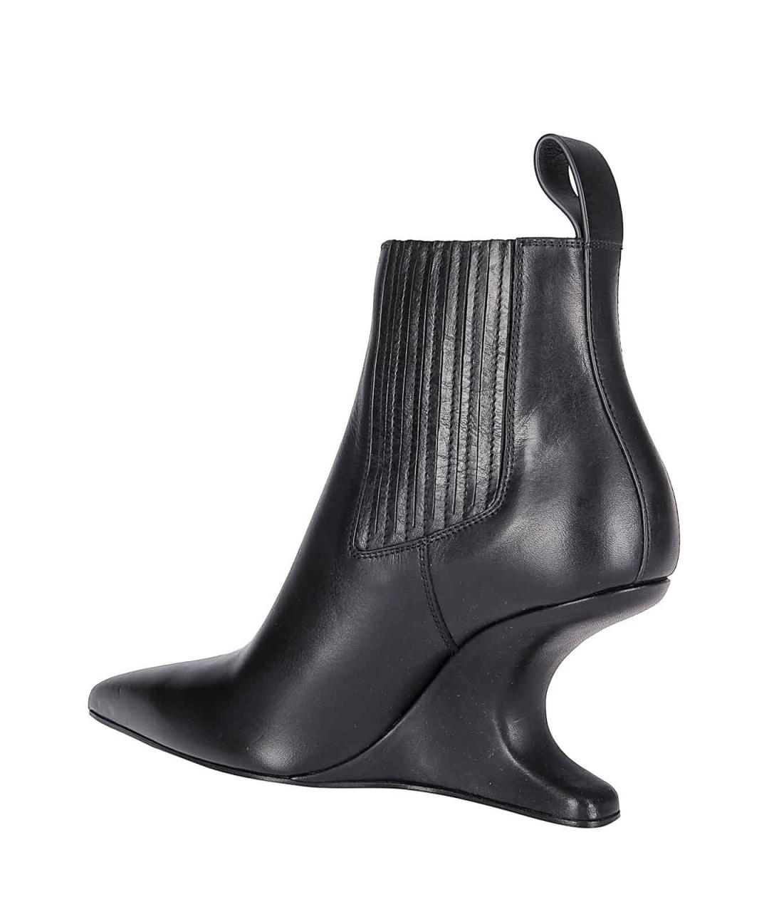 RICK OWENS Черные кожаные ботильоны, фото 3