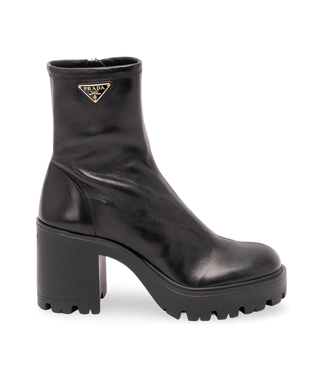 PRADA Черные кожаные ботильоны, фото 6