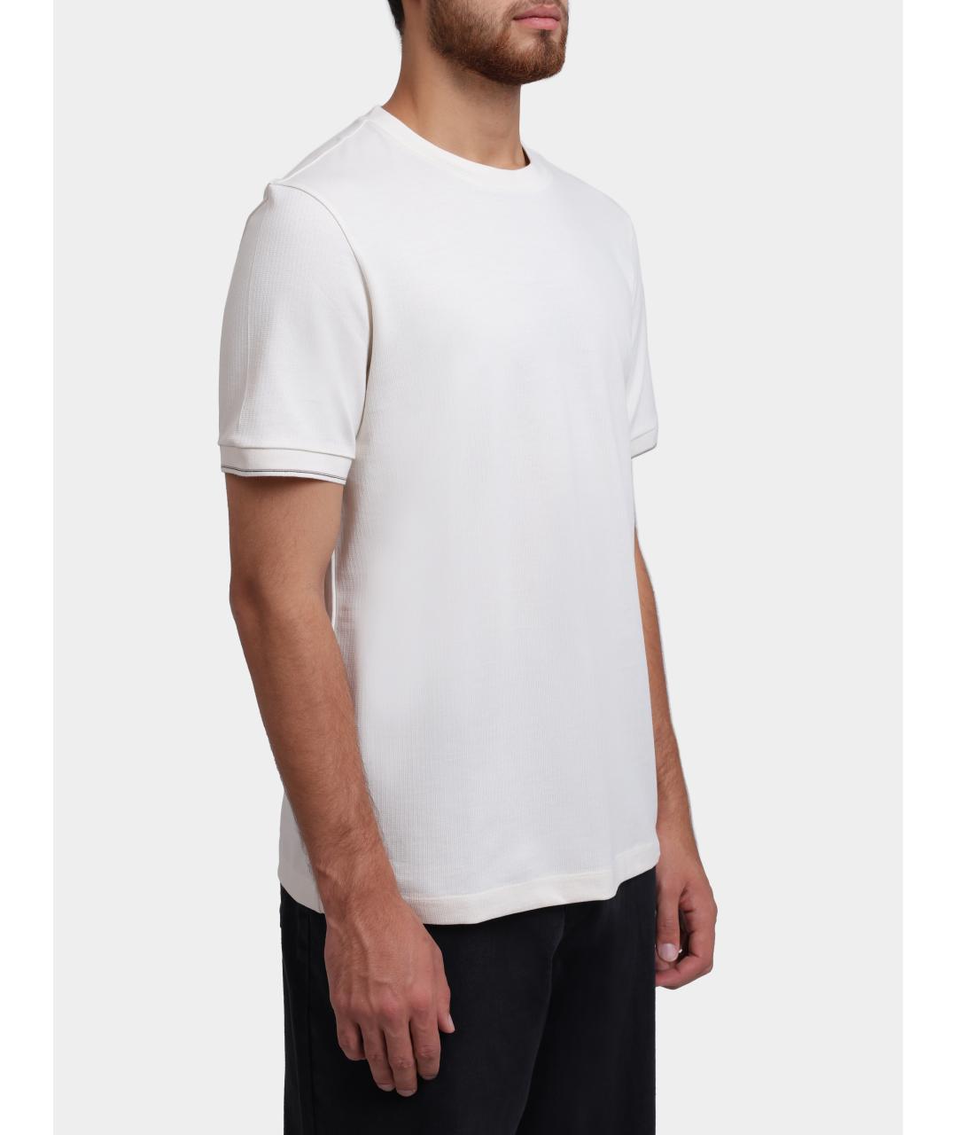 HUGO BOSS Белая хлопковая футболка, фото 4