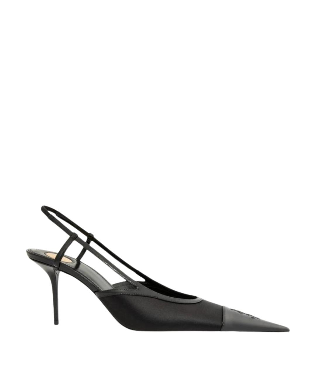 SAINT LAURENT Черные кожаные туфли, фото 1