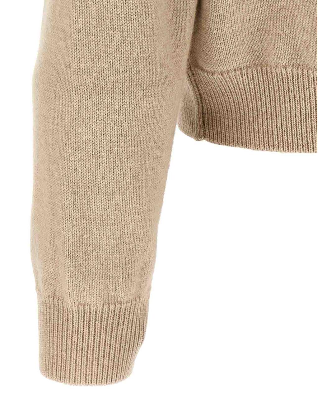 JACQUEMUS Бежевый шерстяной кардиган, фото 4