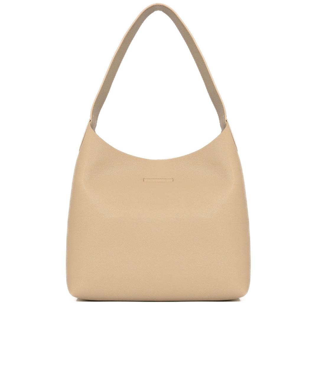 MAX MARA Бежевая сумка через плечо из искусственной кожи, фото 3