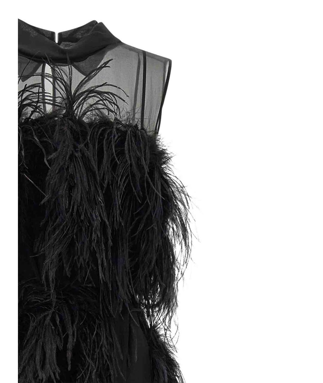 ALBERTA FERRETTI Черное шелковое вечернее платье, фото 3