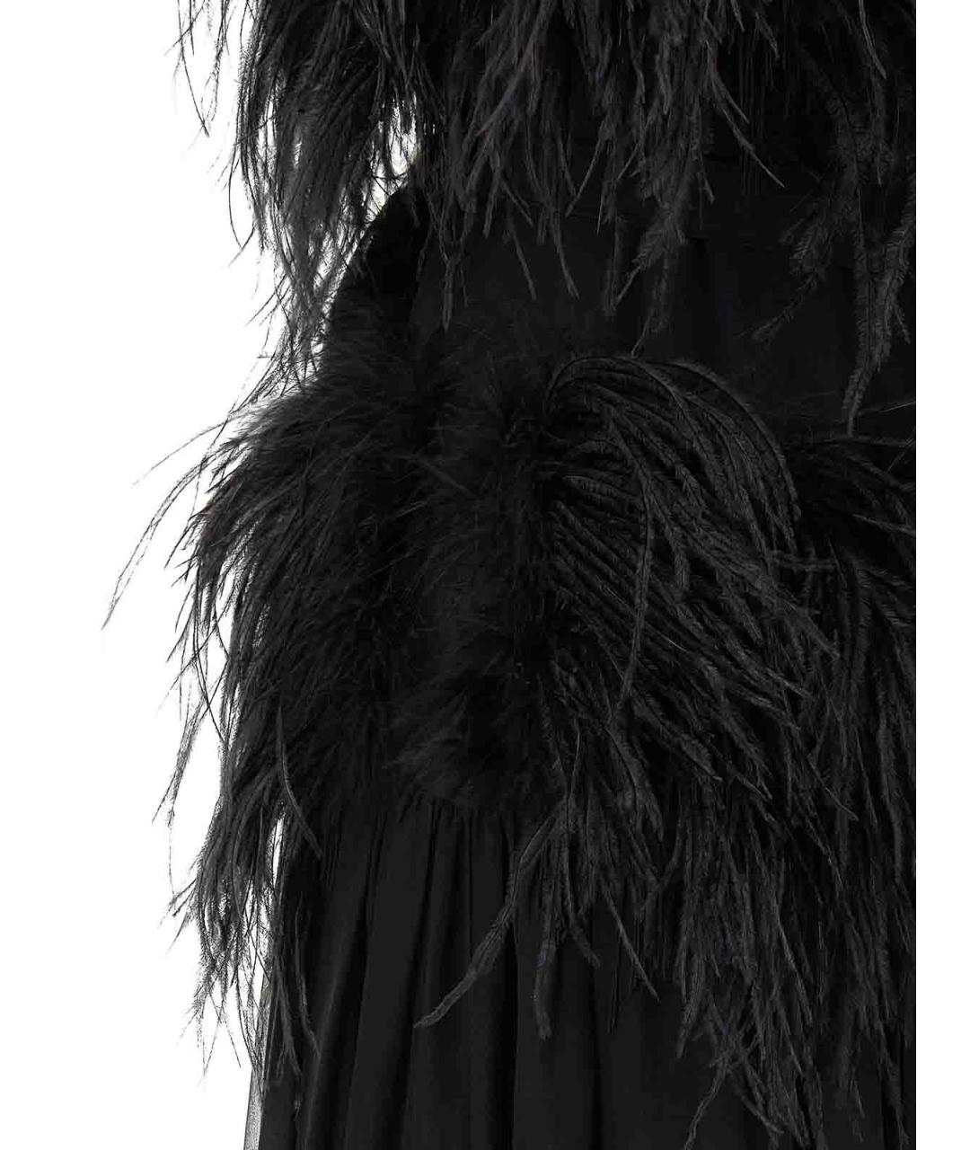 ALBERTA FERRETTI Черное шелковое вечернее платье, фото 4