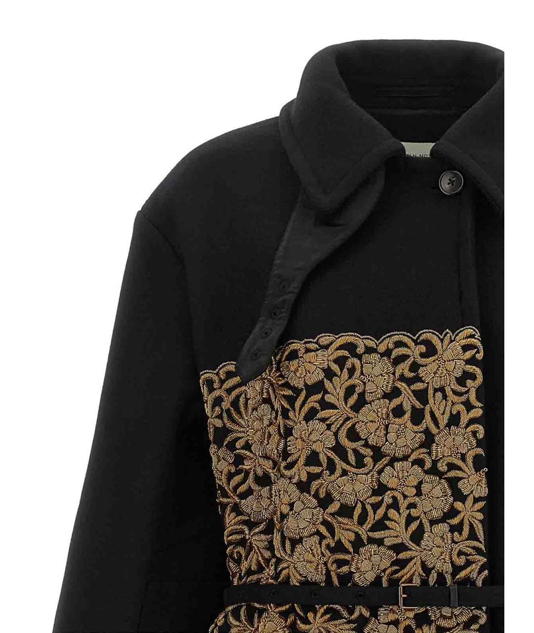 DRIES VAN NOTEN Черное шерстяное пальто, фото 3