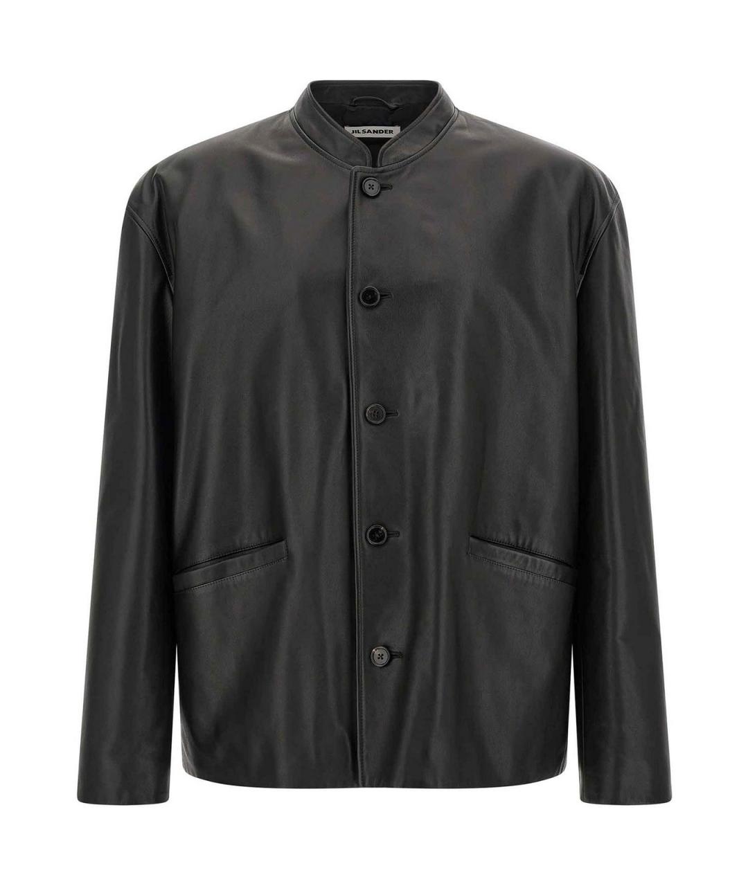 JIL SANDER Черная кожаная куртка, фото 1