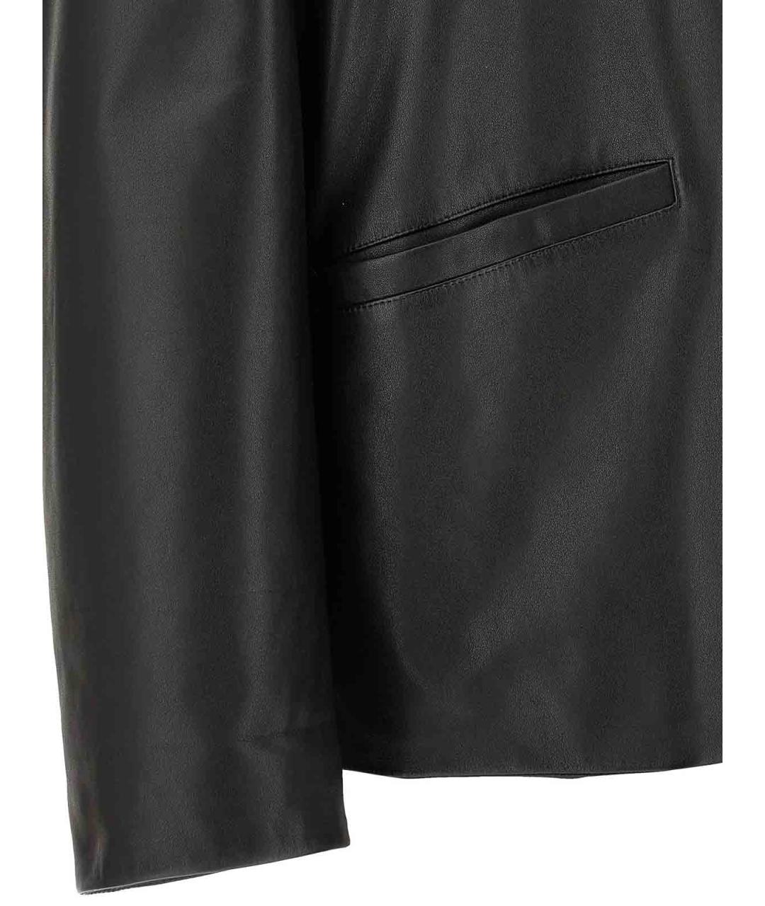 JIL SANDER Черная кожаная куртка, фото 4