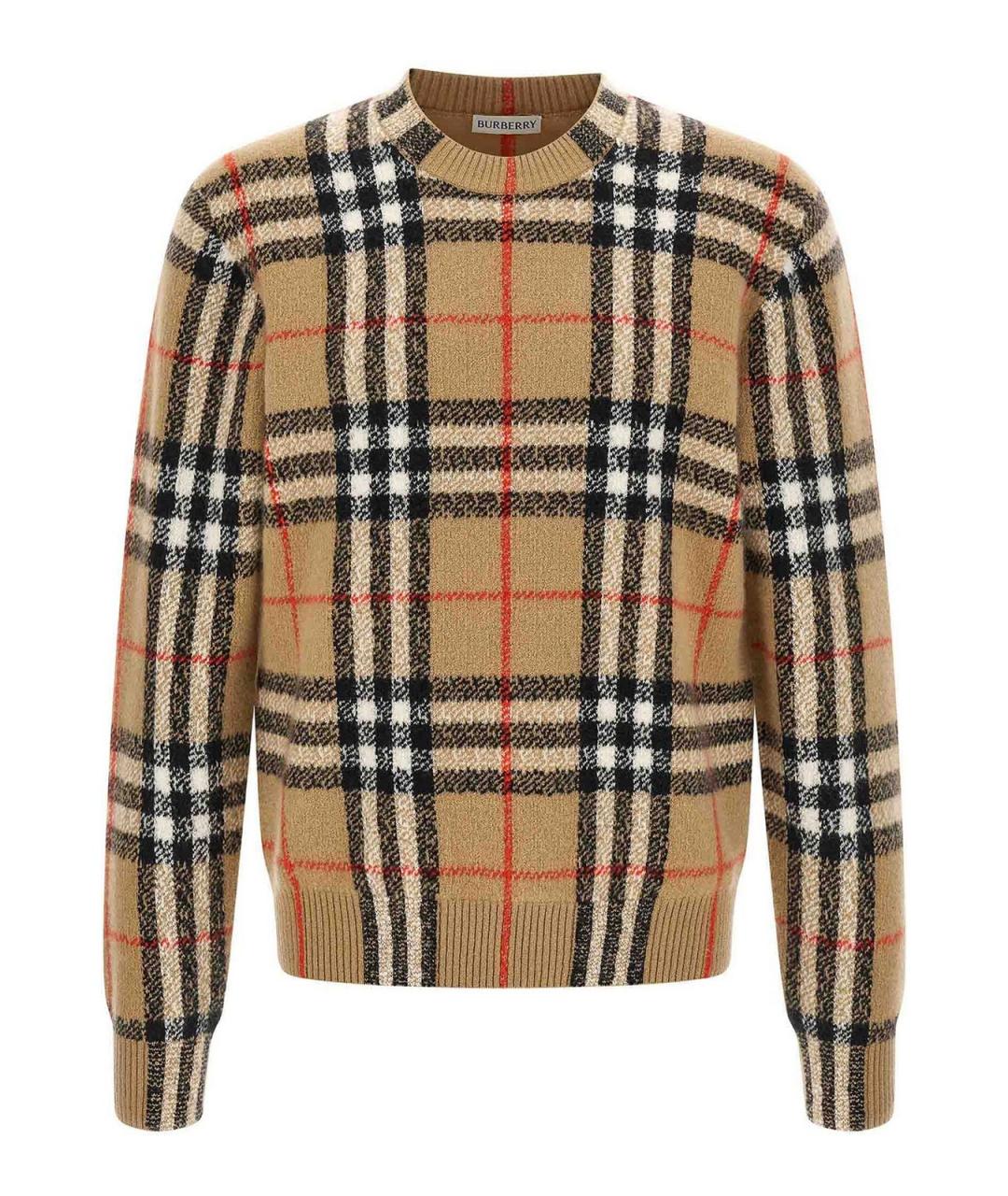 BURBERRY Бежевый кашемировый джемпер / свитер, фото 1