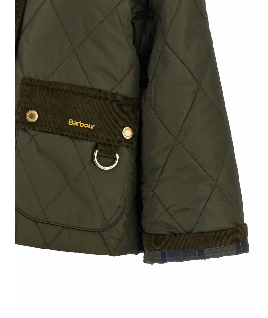 BARBOUR Зеленая полиэстеровая куртка, фото 4