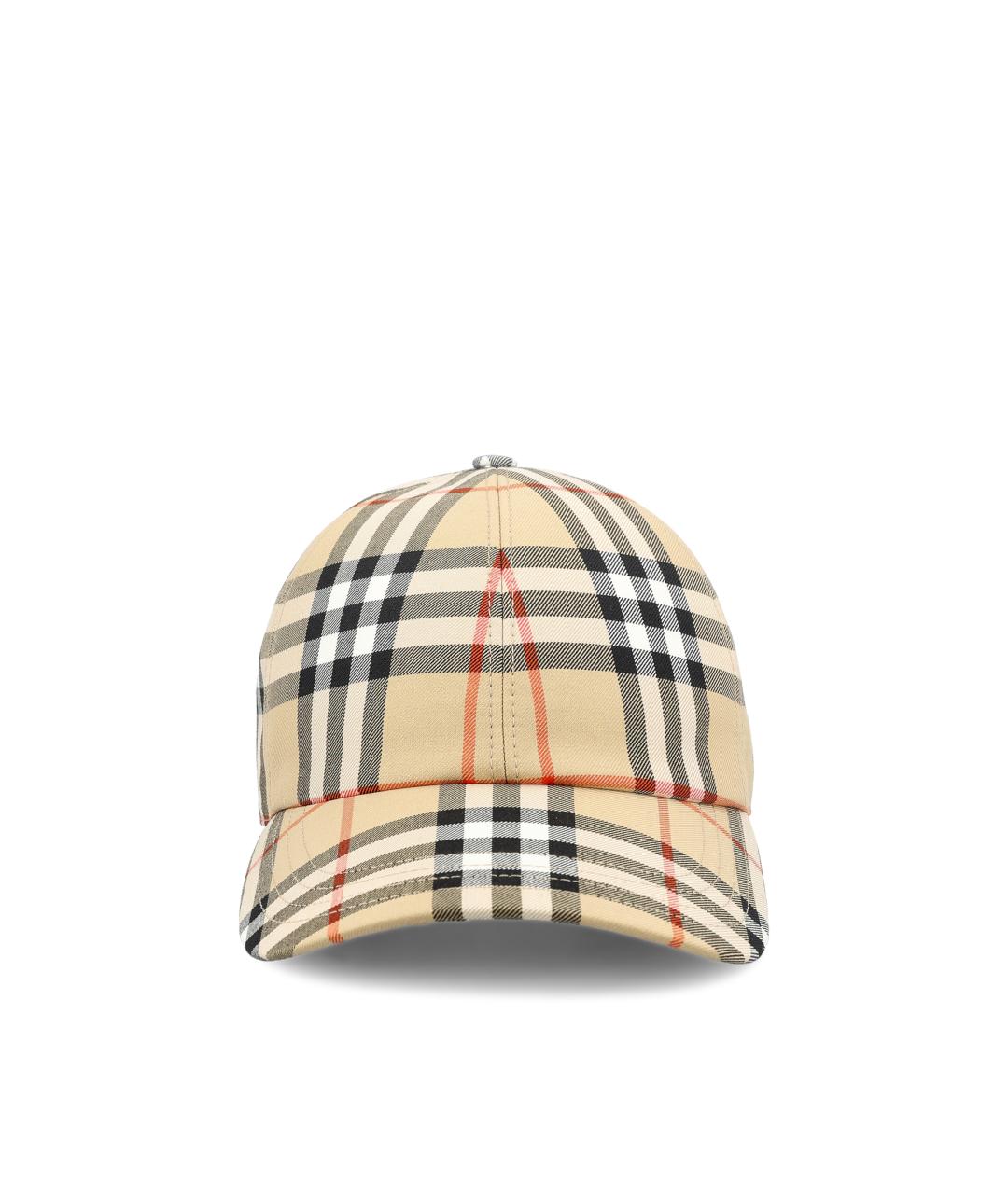 BURBERRY Бежевая хлопковая кепка, фото 2