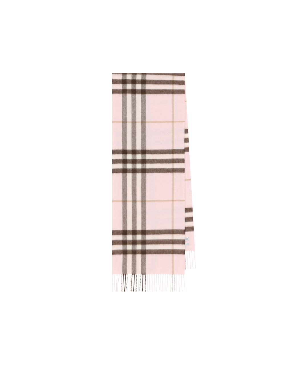 BURBERRY Розовый кашемировый шарф, фото 3