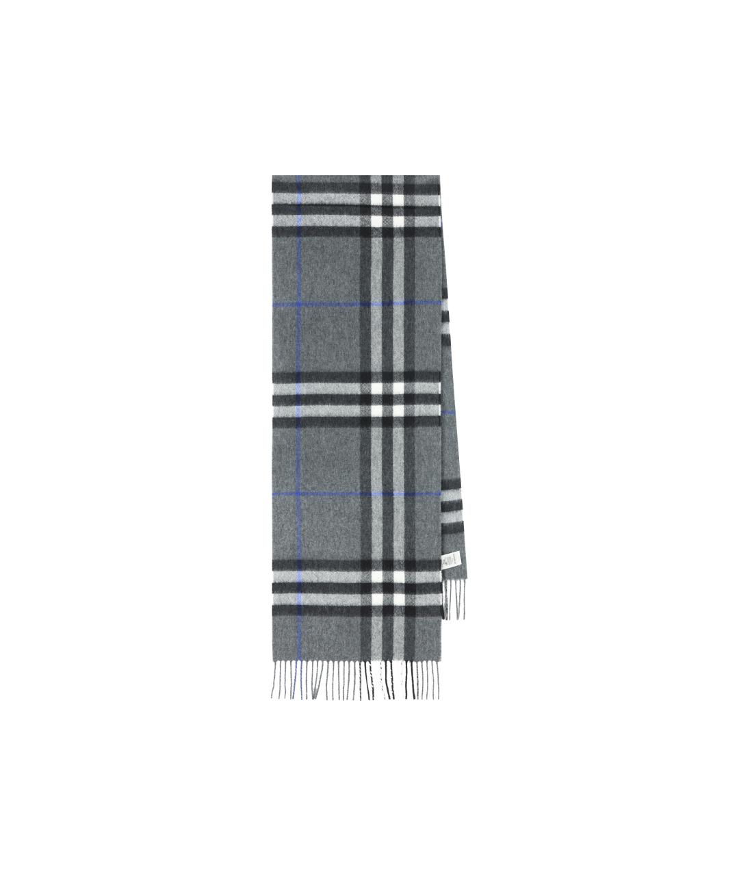 BURBERRY Серый кашемировый шарф, фото 3