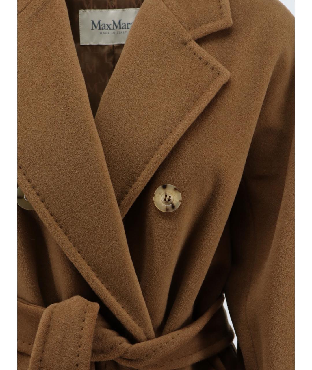 MAX MARA Коричневое шерстяное пальто, фото 3
