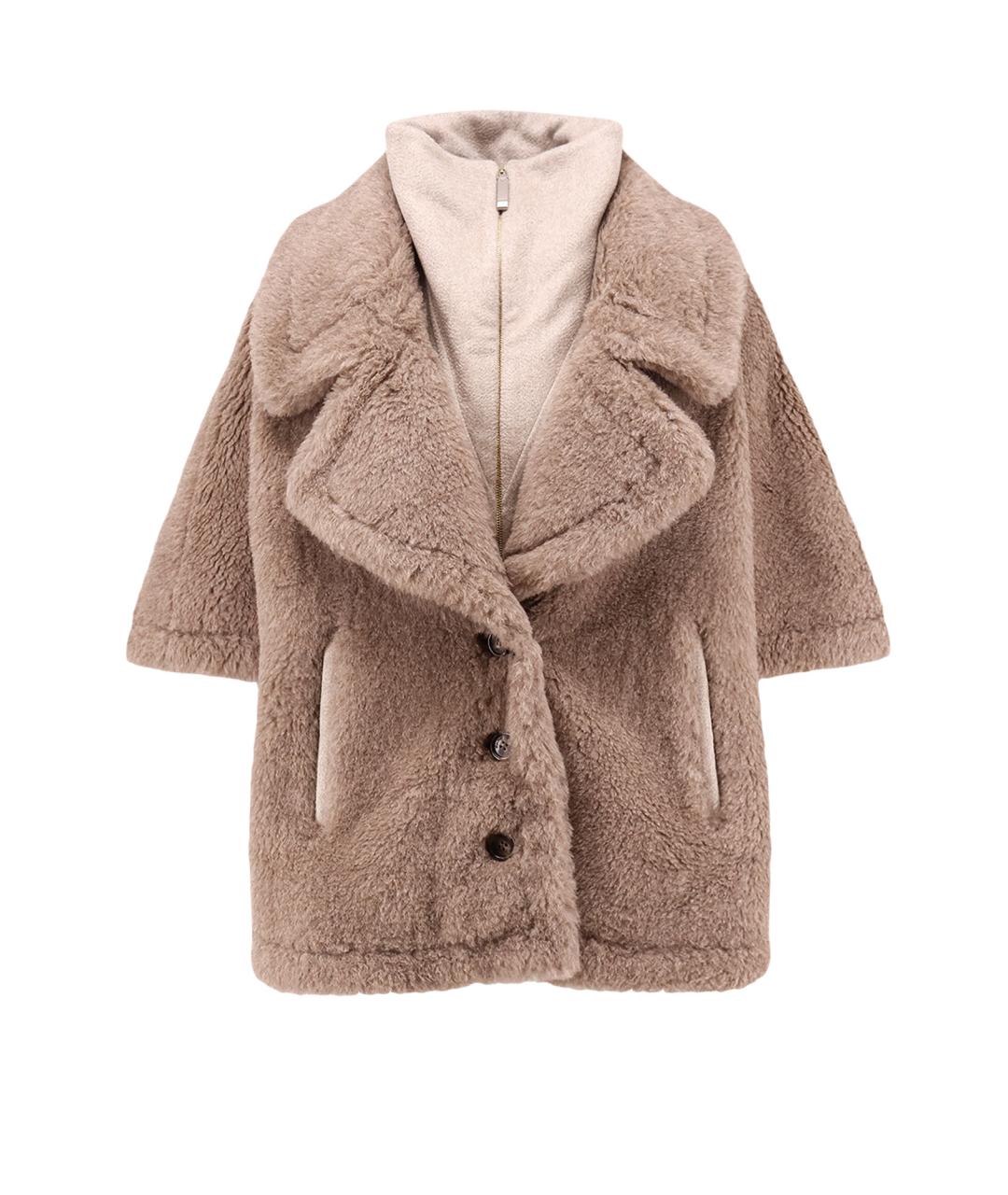MAX MARA Бежевое шерстяное пальто, фото 4