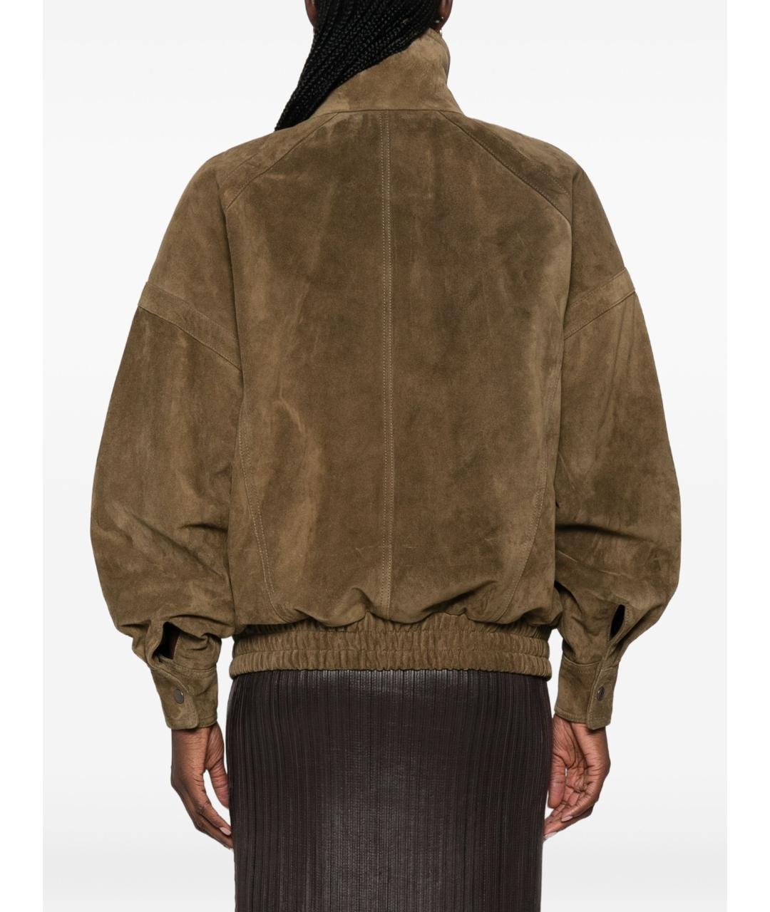 SAINT LAURENT Зеленая замшевая куртка, фото 3
