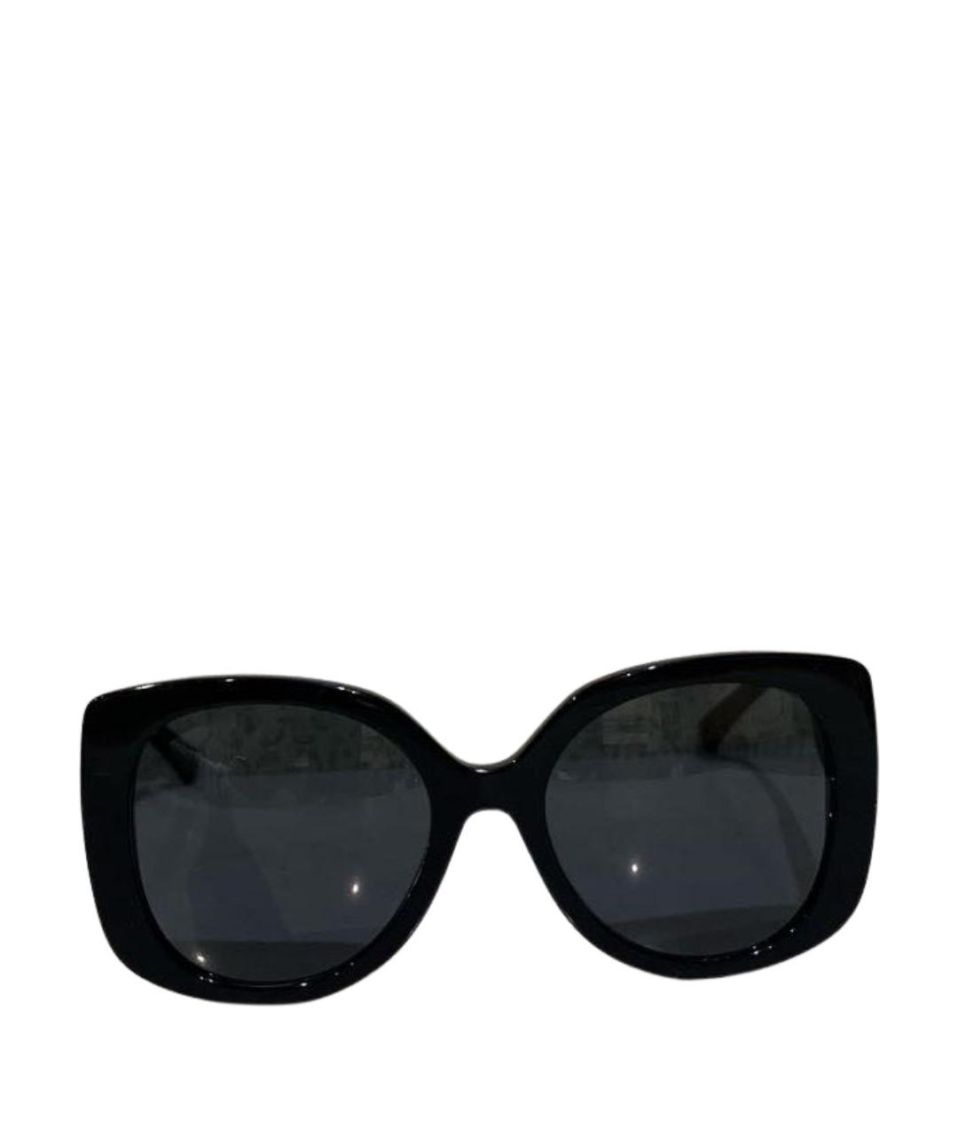 VERSACE Черные пластиковые солнцезащитные очки, фото 1