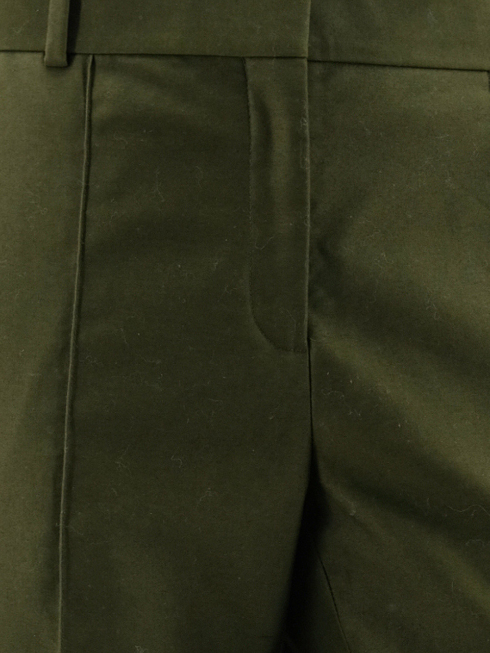 CELINE PRE-OWNED Хаки хлопковые прямые брюки, фото 4