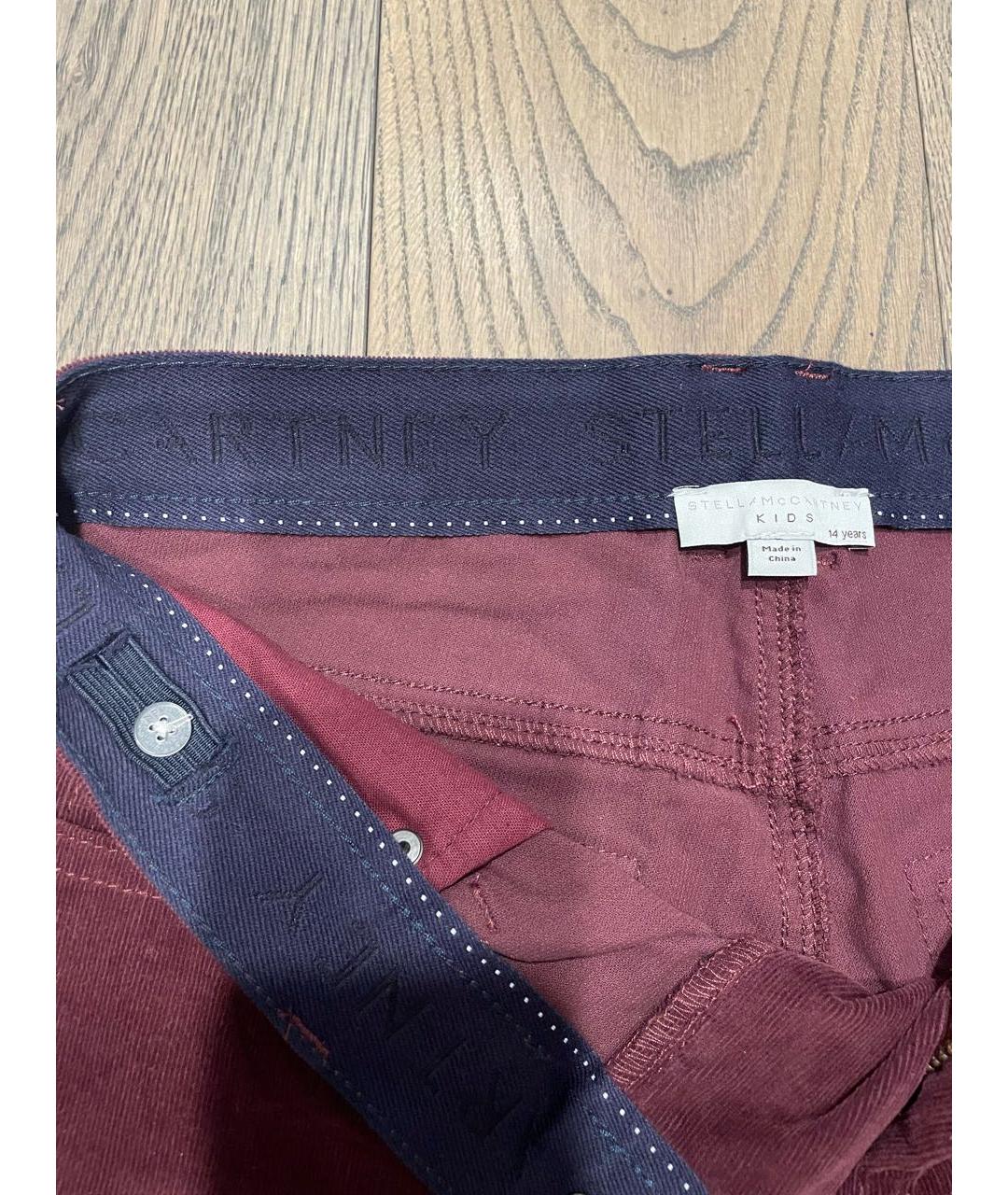 STELLA MCCARTNEY KIDS Бордовые бархатные брюки и шорты, фото 4