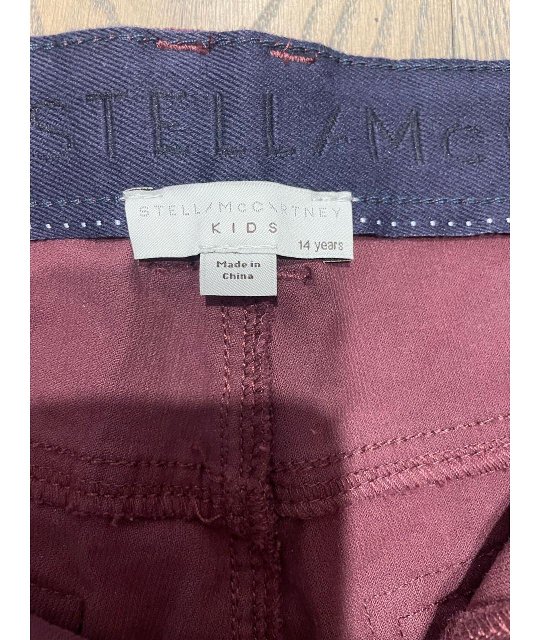 STELLA MCCARTNEY KIDS Бордовые бархатные брюки и шорты, фото 3