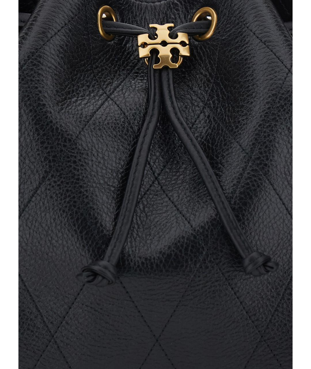 TORY BURCH Черная кожаная сумка через плечо, фото 3
