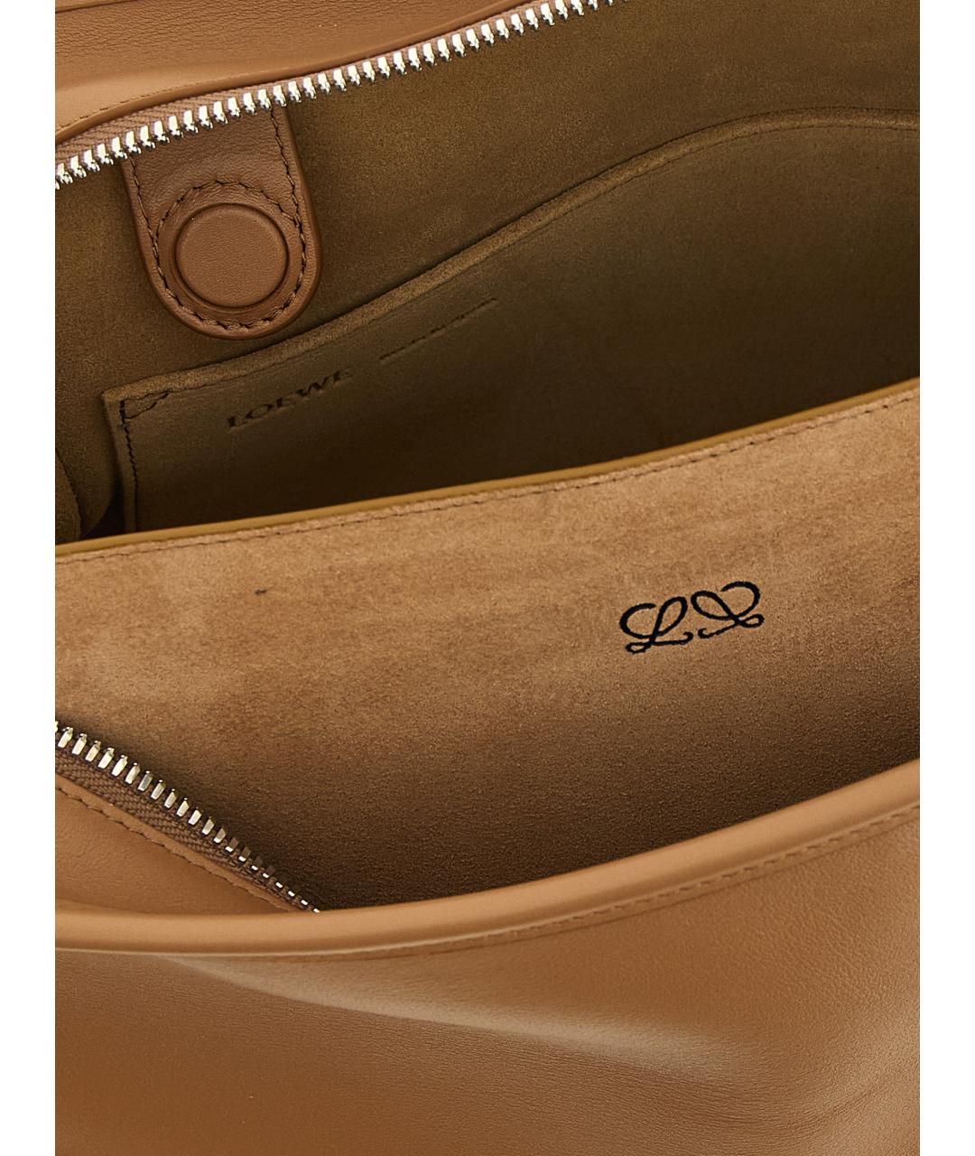 LOEWE Бежевая кожаная сумка тоут, фото 4
