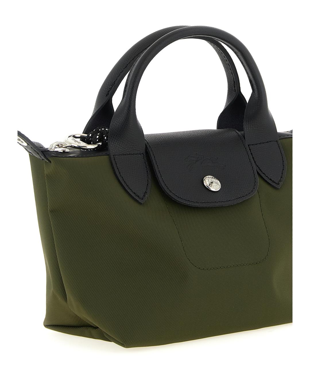 LONGCHAMP Зеленая тканевая сумка через плечо, фото 3
