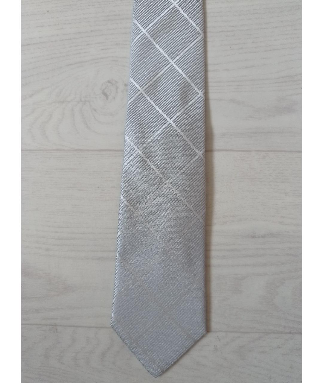 ARMANI COLLEZIONI Серый шелковый галстук, фото 6