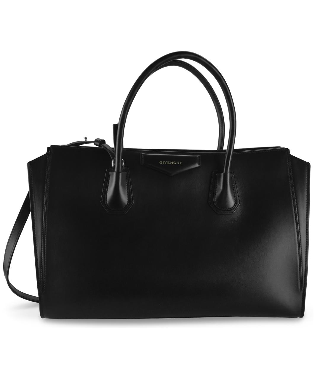 GIVENCHY Черная кожаная сумка тоут, фото 2