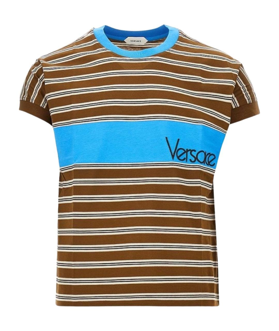 VERSACE Мульти хлопковая футболка, фото 1