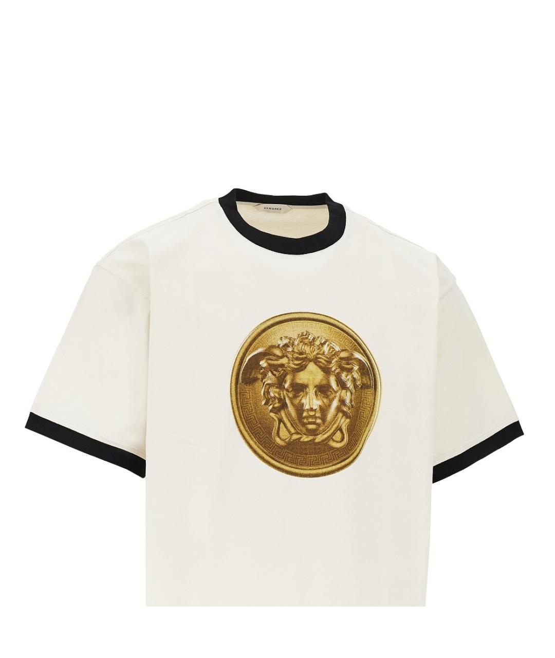 VERSACE Белая хлопковая футболка, фото 2