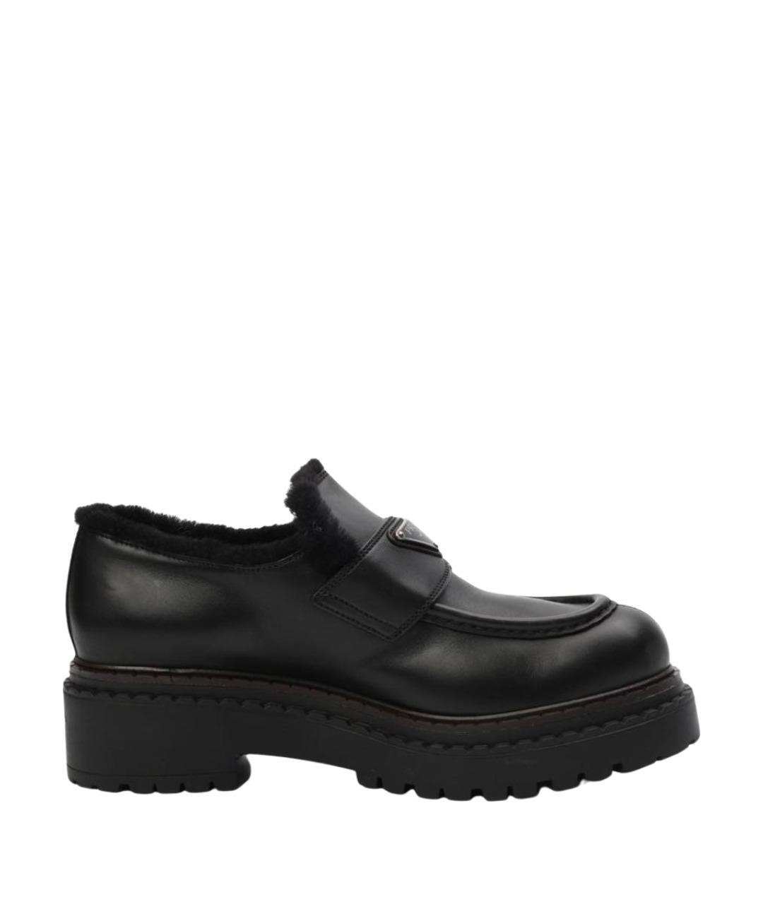 PRADA Коричневые кожаные лоферы, фото 1