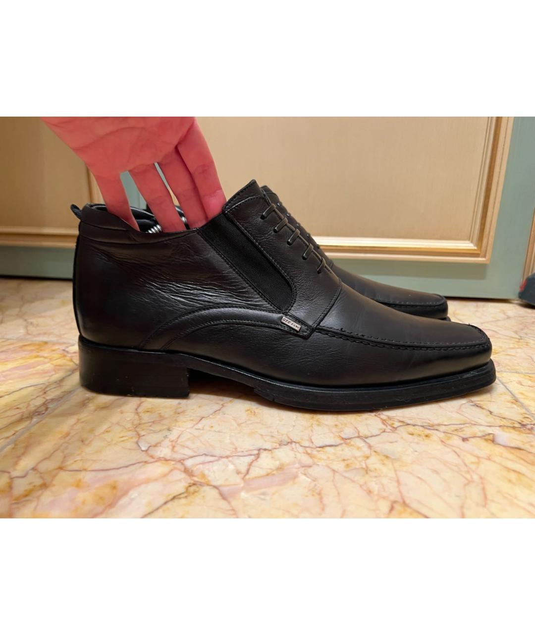 GIANFRANCO FERRE VINTAGE Черные кожаные высокие ботинки, фото 8