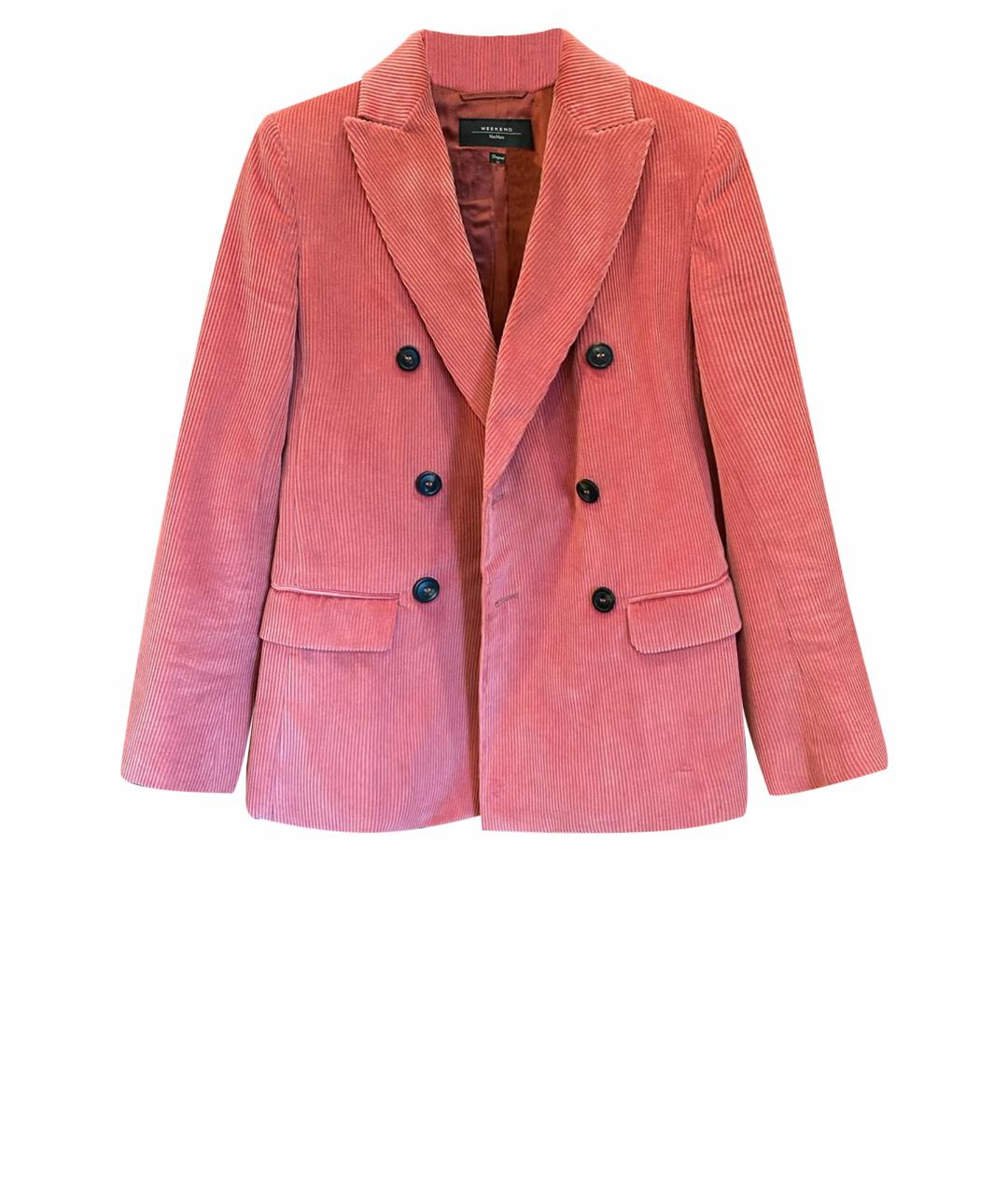 WEEKEND MAX MARA Розовый велюровый жакет/пиджак, фото 1