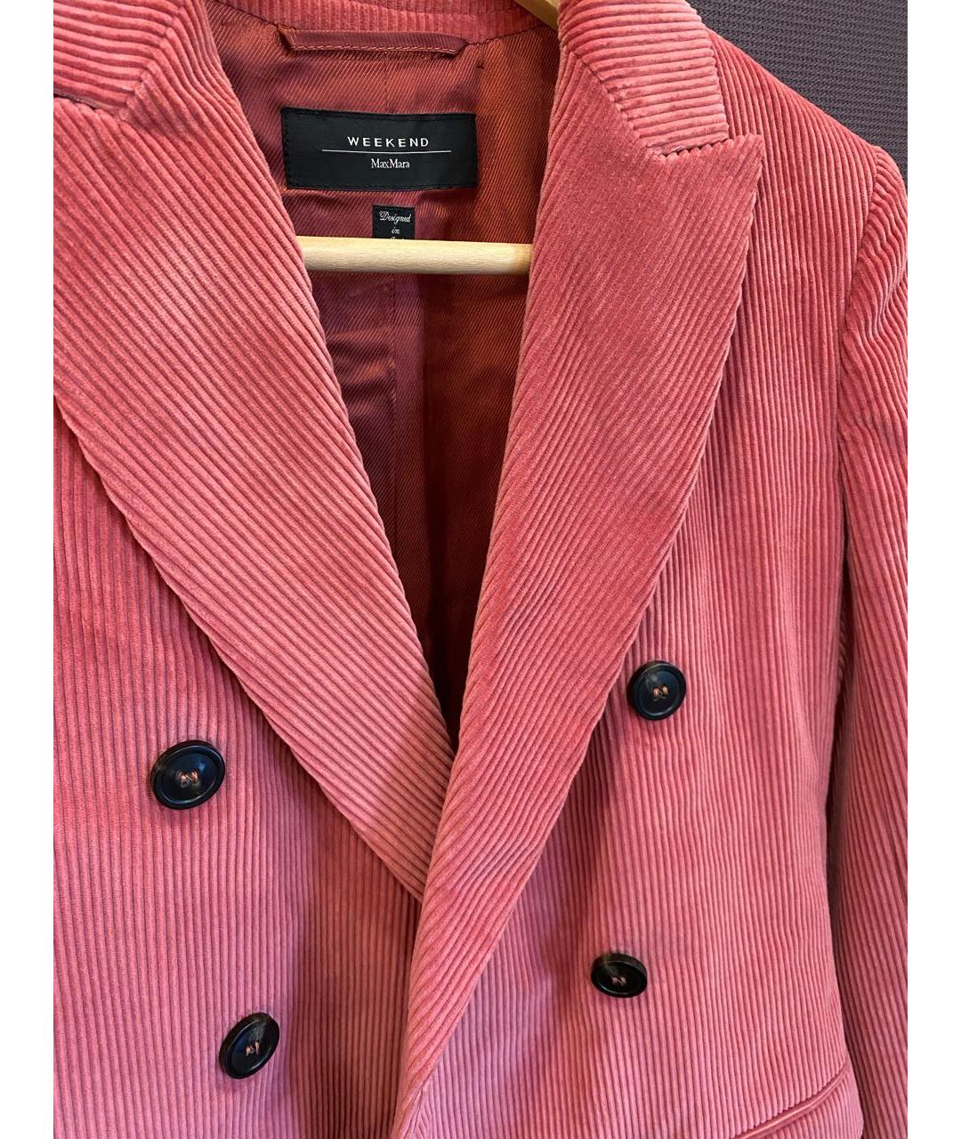 WEEKEND MAX MARA Розовый велюровый жакет/пиджак, фото 3