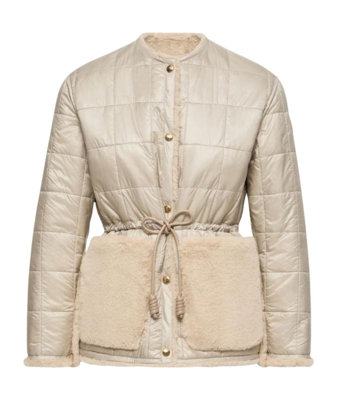 MONCLER Бежевый пуховик, фото 1