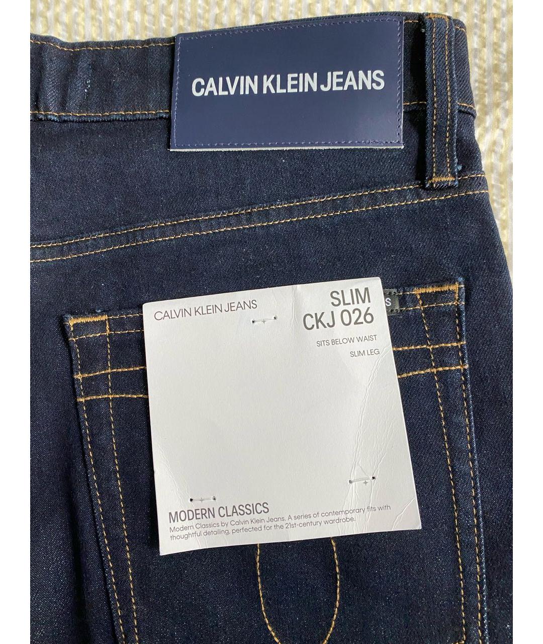 CALVIN KLEIN Темно-синие джинсы скинни, фото 4