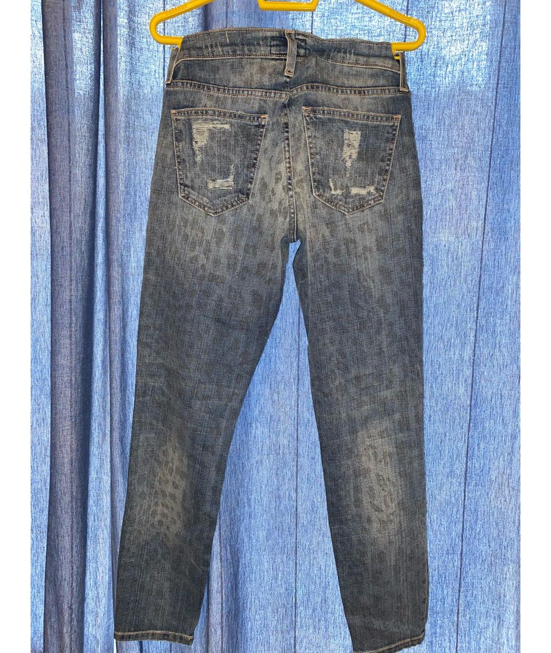 CURRENT/ELLIOTT Голубые хлопко-полиэстеровые джинсы слим, фото 2