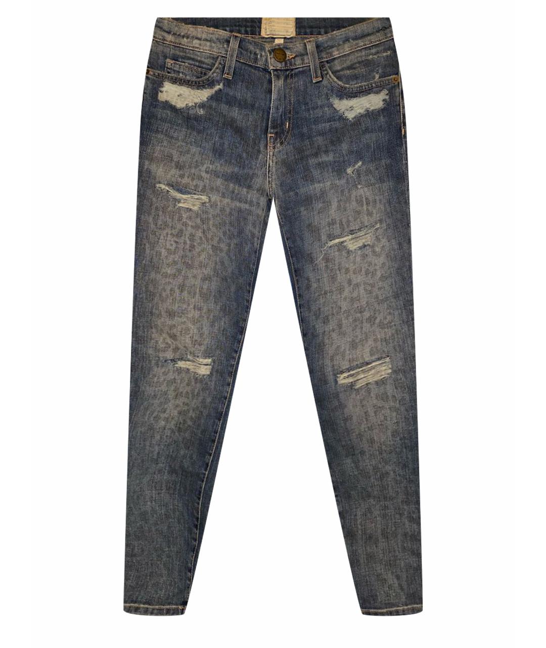 CURRENT/ELLIOTT Голубые хлопко-полиэстеровые джинсы слим, фото 1