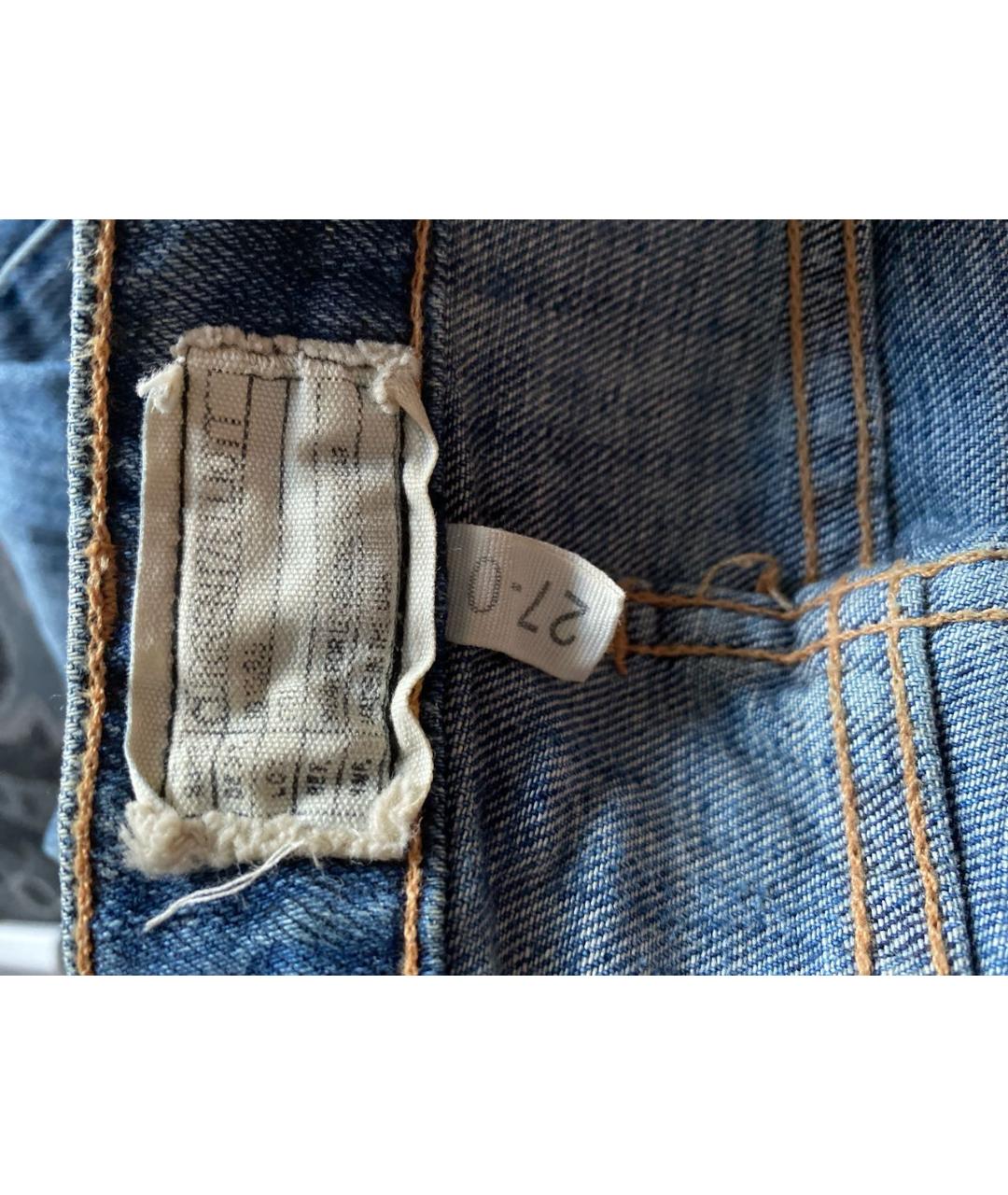 CURRENT/ELLIOTT Голубые хлопко-полиэстеровые джинсы слим, фото 4