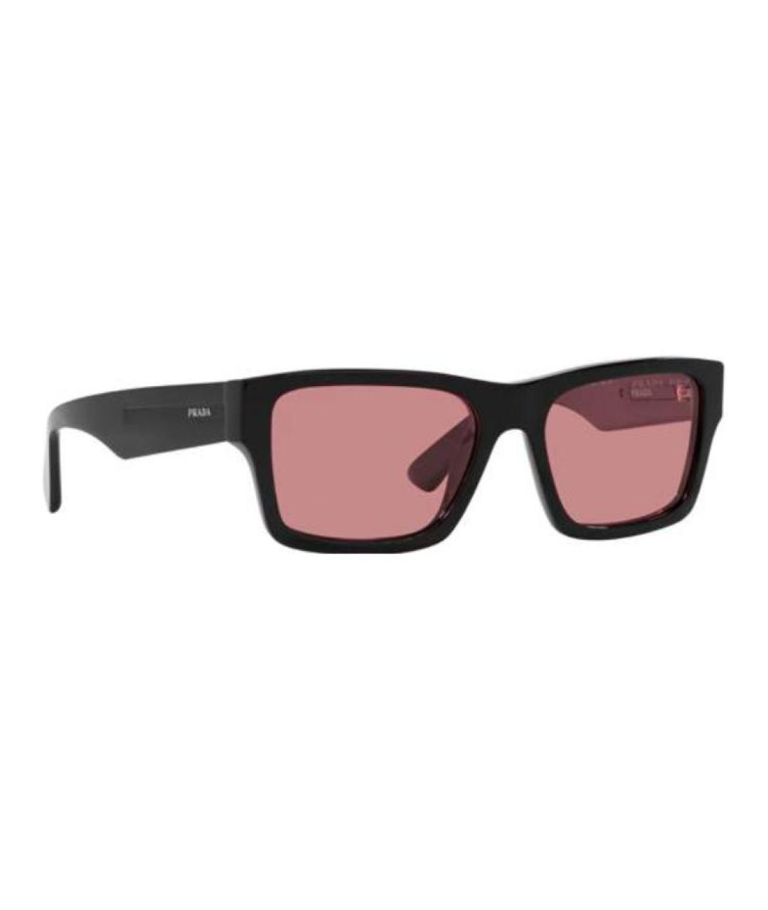 PRADA Черные пластиковые солнцезащитные очки, фото 4