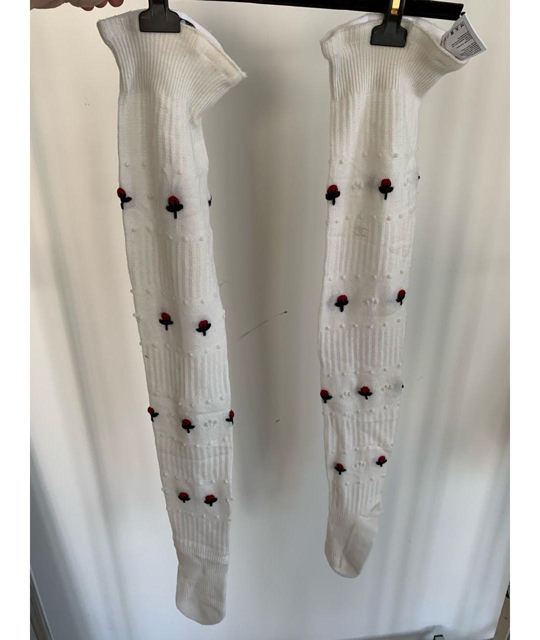 CHANEL PRE-OWNED Белые носки, чулки и колготы, фото 4