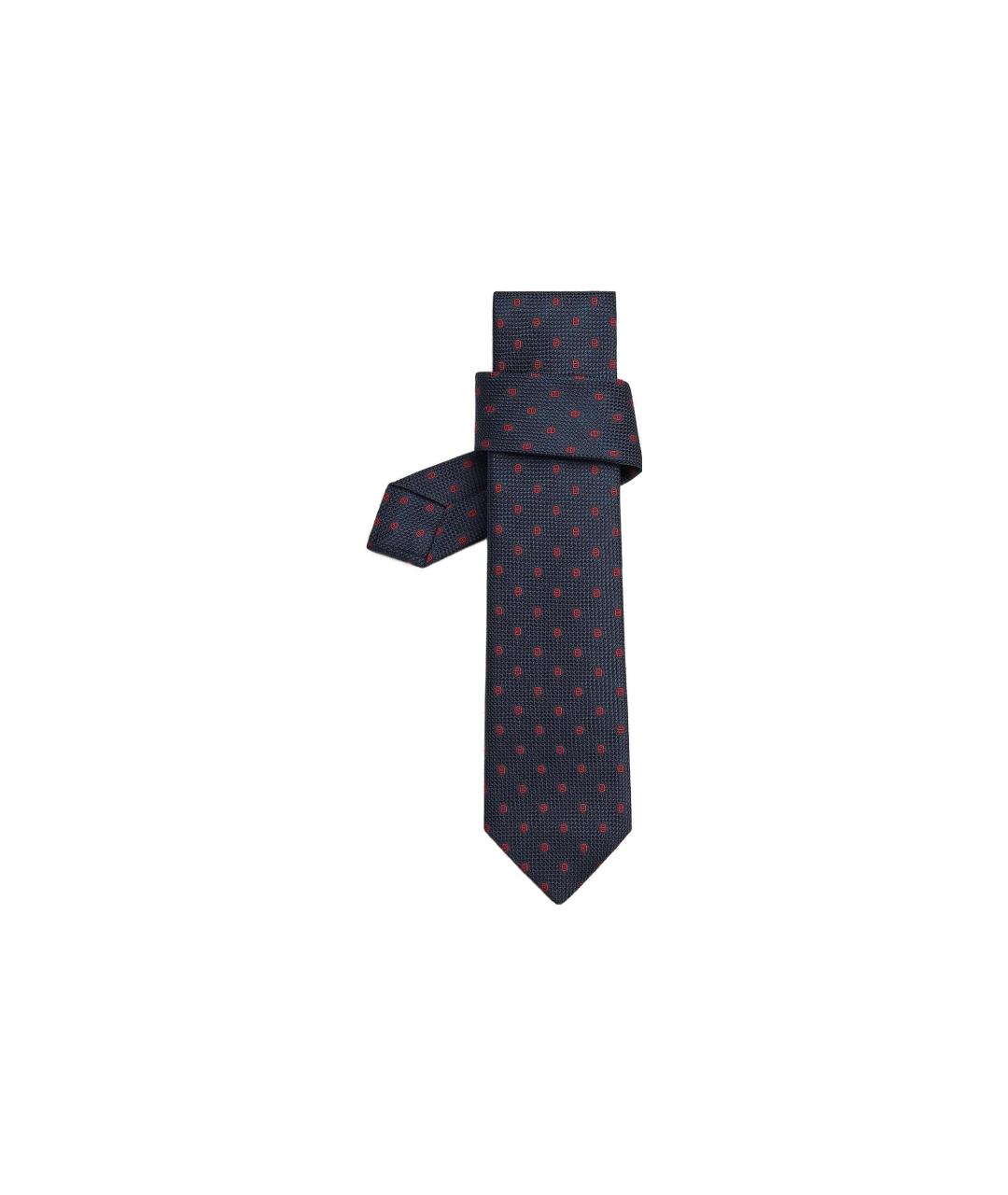 HERMES Темно-синий галстук, фото 3