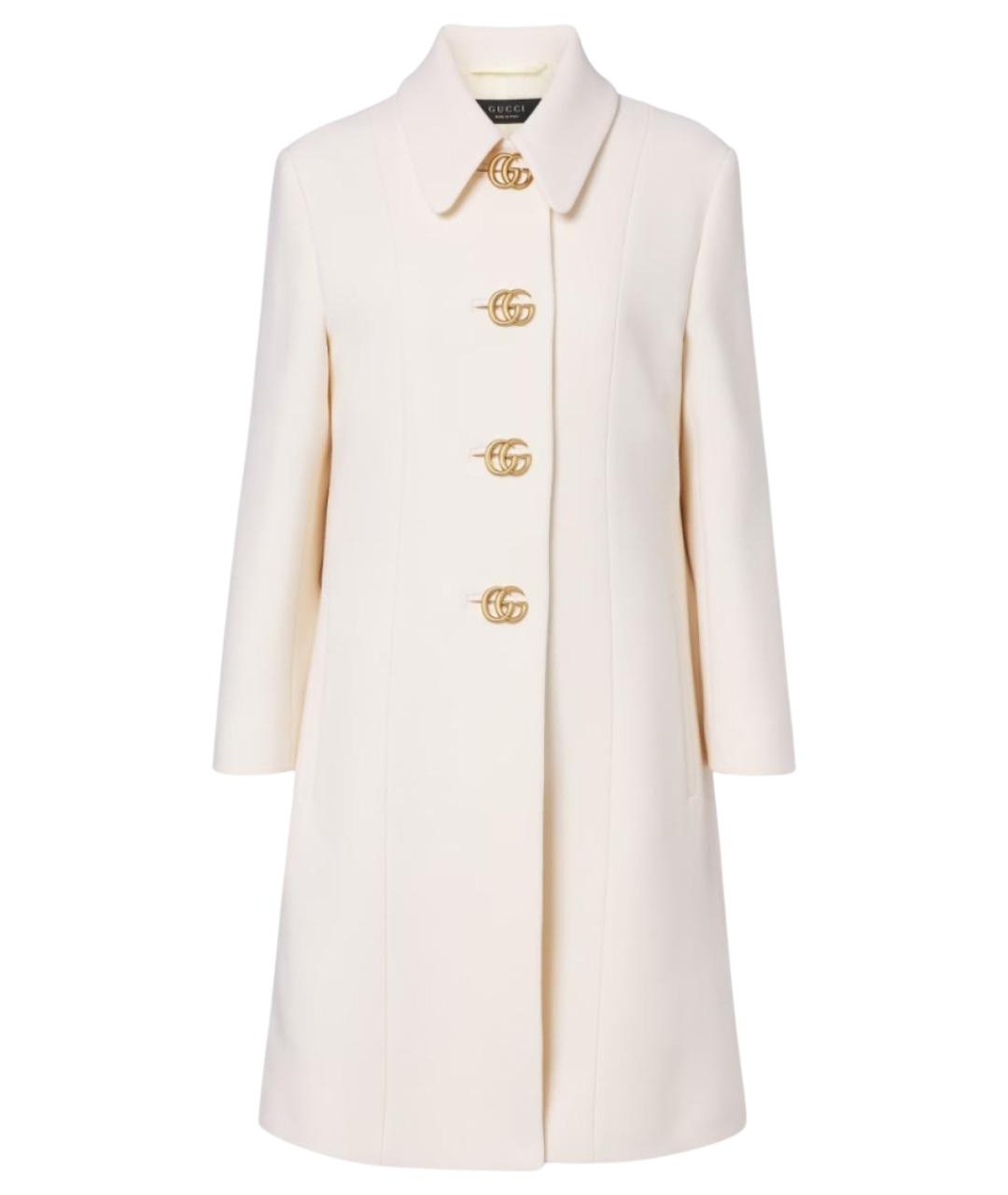 GUCCI Белое шерстяное пальто, фото 1